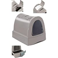 Imac Bandeja Higiénica Arenero Gatos - Bandeja Sanitaria Gatera Arenero Cubierto Caja De Arena WC Gatos Zuma 40 x 42-5 x…